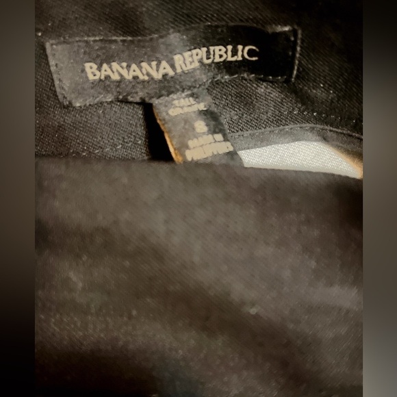 Banana Republic Tall Chevron Black White A-Line Day 2 Nite Trendy Midi Skirt 8 - Picture 5 of 5